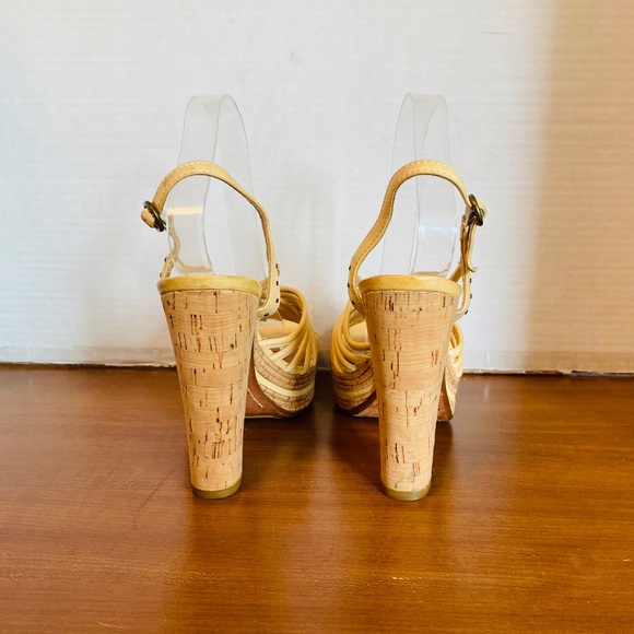 FRYE, Womens Tan Leather Sling back Sandals, 10. - Picture 3 of 7